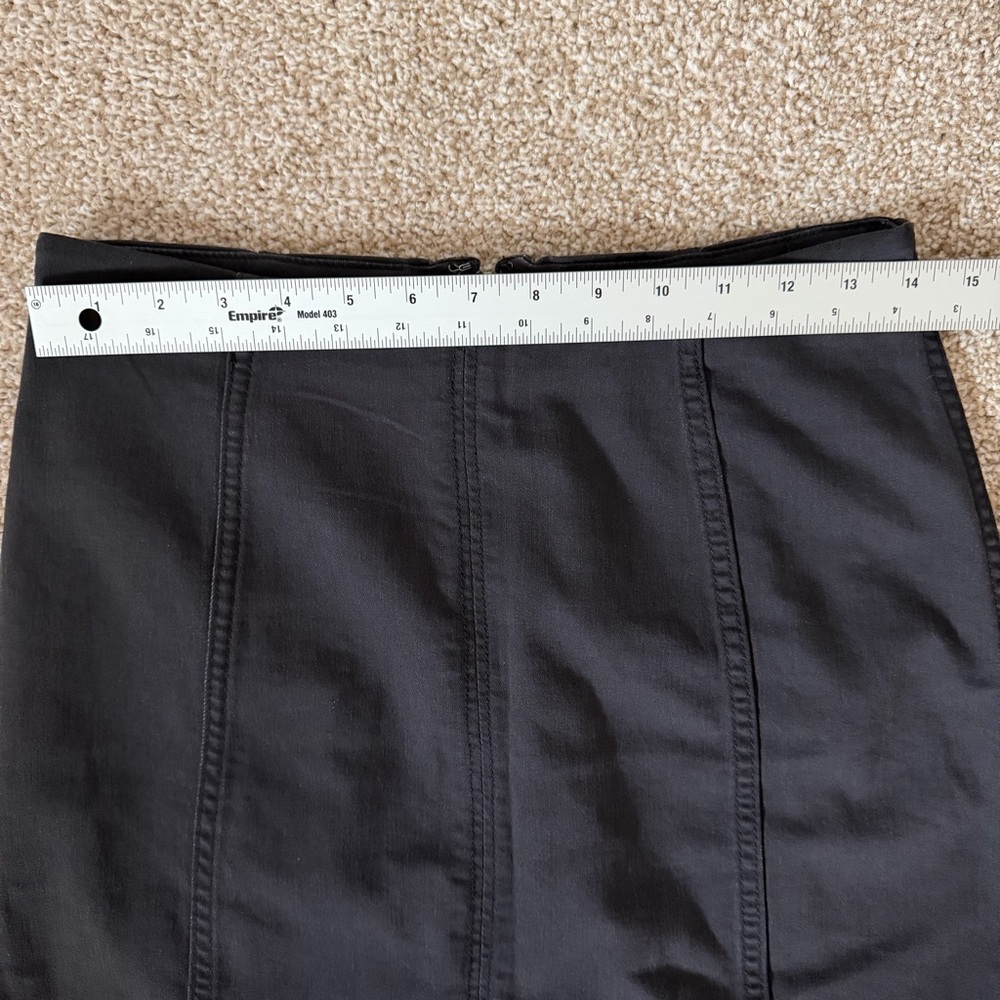Free People Modern Femme Denim Black Mini Skirt Size 10 Grunge - Picture 8 of 10